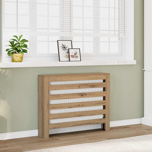 Radiator Cover Oak 104 x 20 x 82 cm Engineered Wood