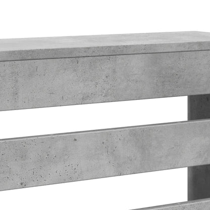 Radiator Cover Concrete Grey 149x20x82 cm Engineered Wood