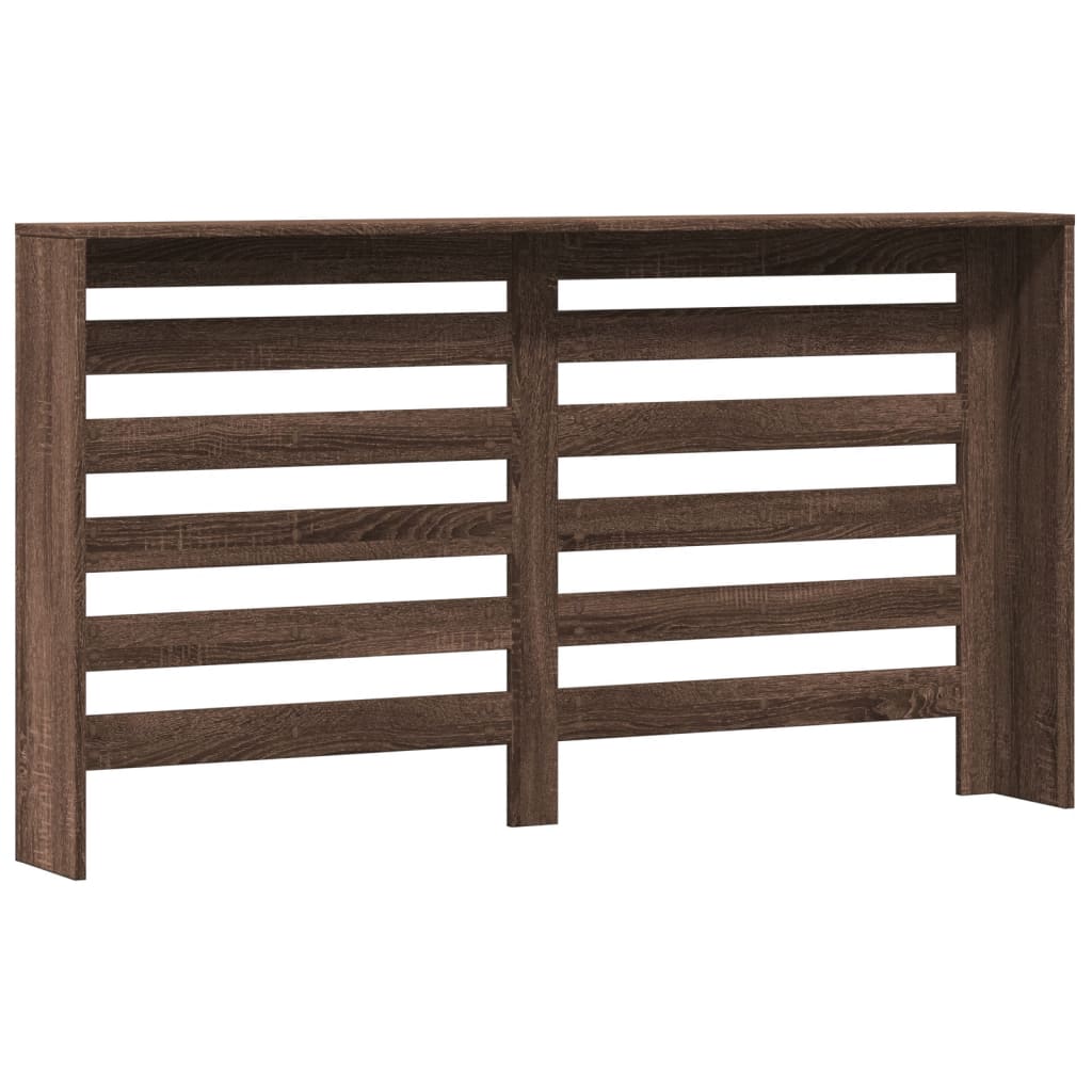Radiator Cover Brown Oak 149x20x82 cm Engineered Wood