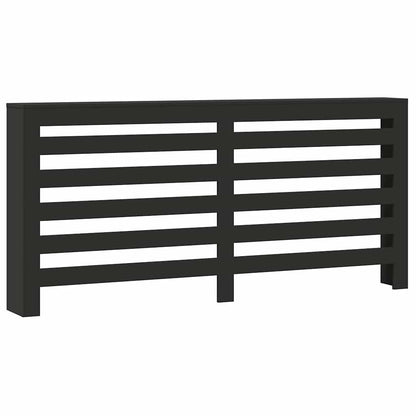 Radiator Cover Black 175x20x82 cm Engineered Wood