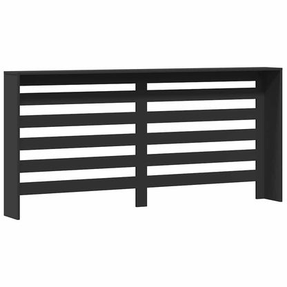 Radiator Cover Black 175x20x82 cm Engineered Wood
