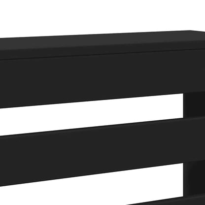 Radiator Cover Black 175x20x82 cm Engineered Wood
