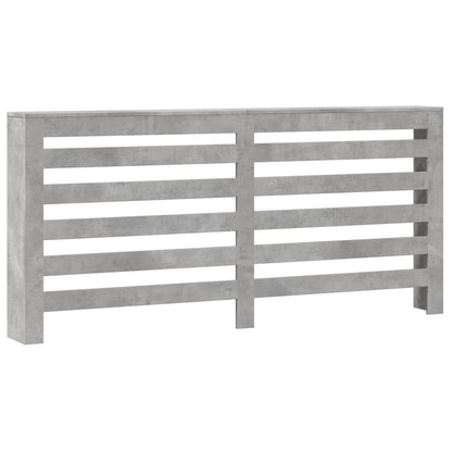 Radiator Cover Concrete Grey 175x20x82 cm Engineered Wood