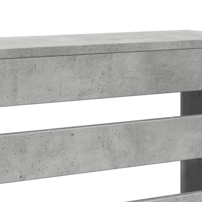Radiator Cover Concrete Grey 175x20x82 cm Engineered Wood