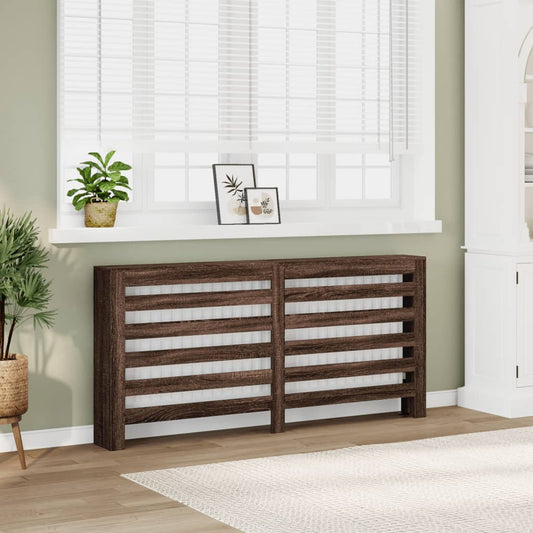 Radiator Cover Brown Oak 175 x 20 x 82 cm Engineered Wood