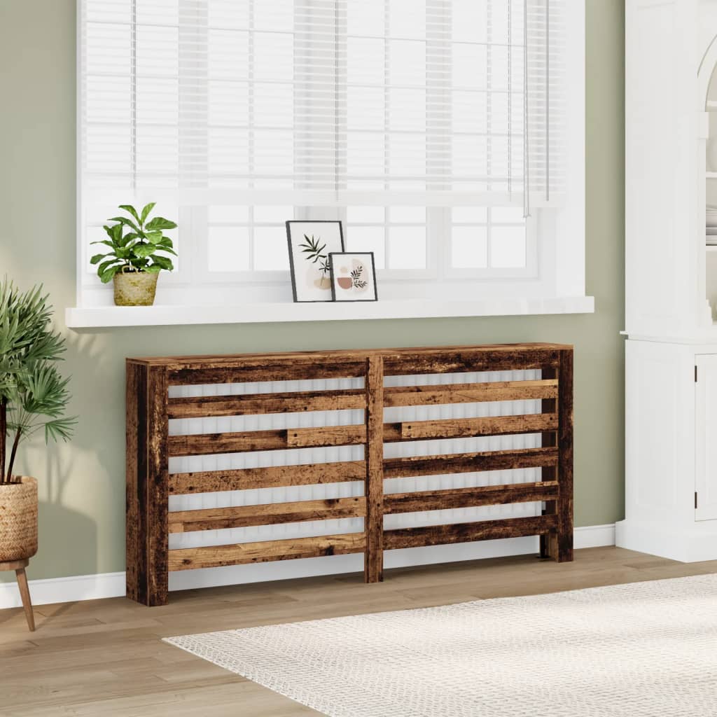 Radiator Cover Old Wood 175x20x82 cm Engineered Wood