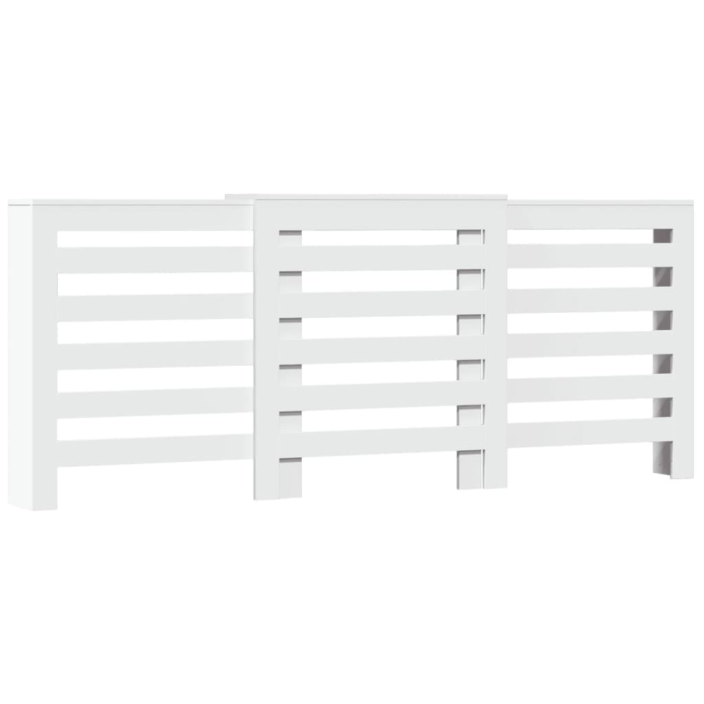 Radiator Cover White 205x21,5x83,5 cm Engineered Wood