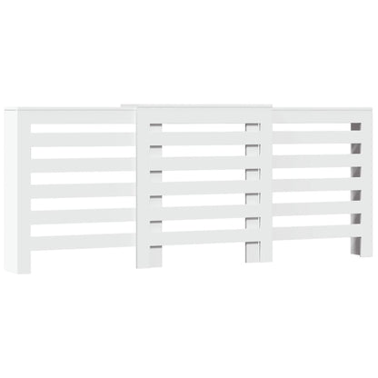 Radiator Cover White 205x21,5x83,5 cm Engineered Wood