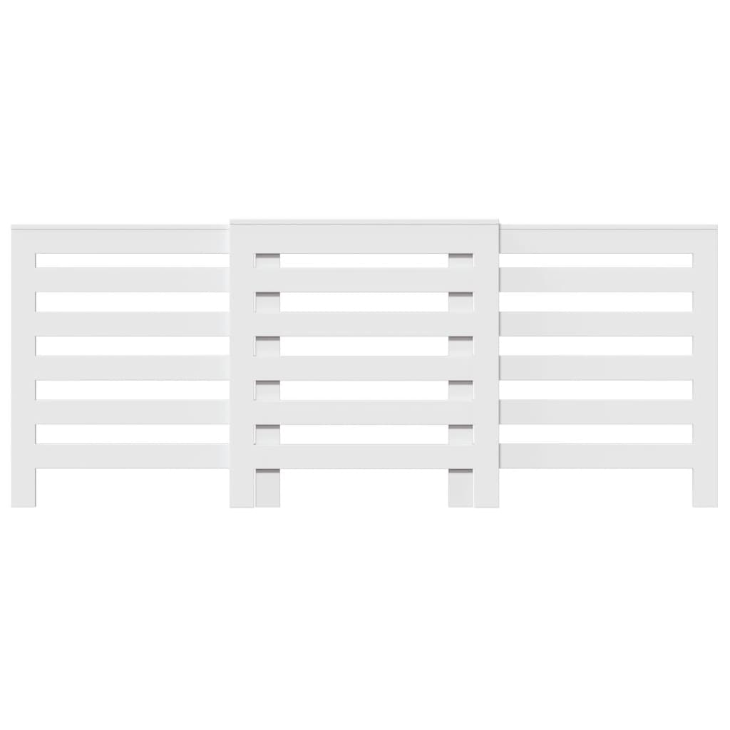 Radiator Cover White 205x21,5x83,5 cm Engineered Wood