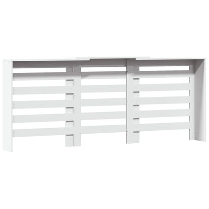 Radiator Cover White 205x21,5x83,5 cm Engineered Wood