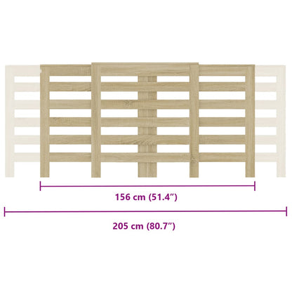 Radiator Cover Sonoma Oak 205x21,5x83,5 cm Engineered Wood