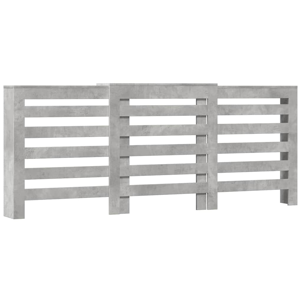 Radiator Cover Concrete Grey 205x21,5x83,5 cm Engineered Wood