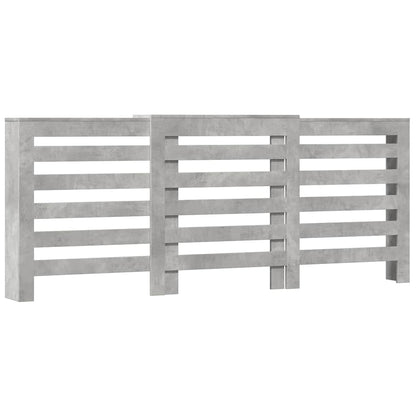 Radiator Cover Concrete Grey 205x21,5x83,5 cm Engineered Wood