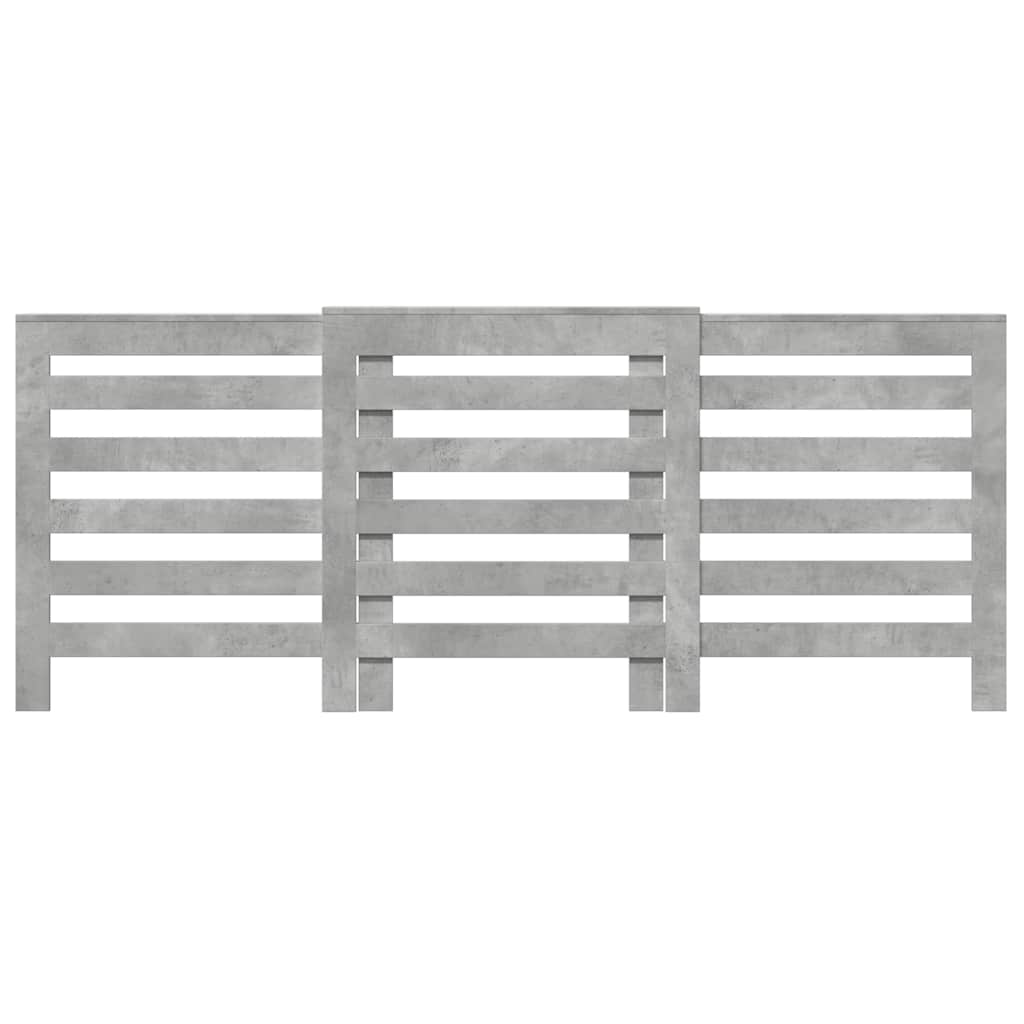 Radiator Cover Concrete Grey 205x21,5x83,5 cm Engineered Wood