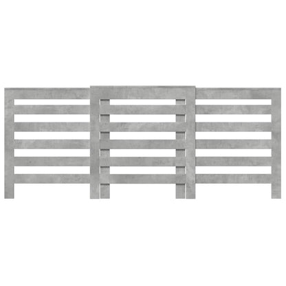 Radiator Cover Concrete Grey 205x21,5x83,5 cm Engineered Wood