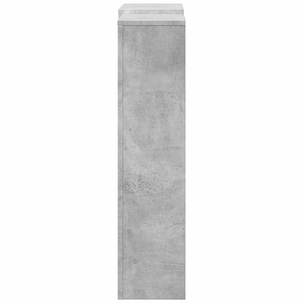Radiator Cover Concrete Grey 205x21,5x83,5 cm Engineered Wood