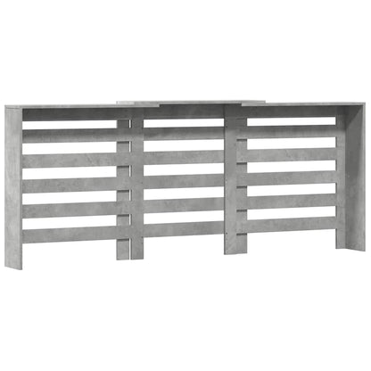Radiator Cover Concrete Grey 205x21,5x83,5 cm Engineered Wood