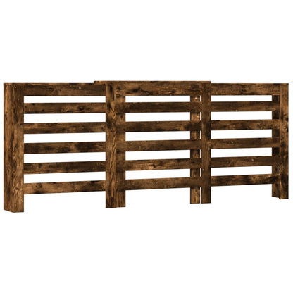 Radiator Cover Smoked Oak 205x21,5x83,5 cm Engineered Wood