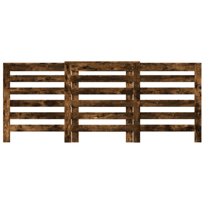 Radiator Cover Smoked Oak 205x21,5x83,5 cm Engineered Wood