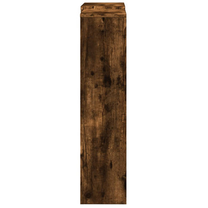 Radiator Cover Smoked Oak 205x21,5x83,5 cm Engineered Wood
