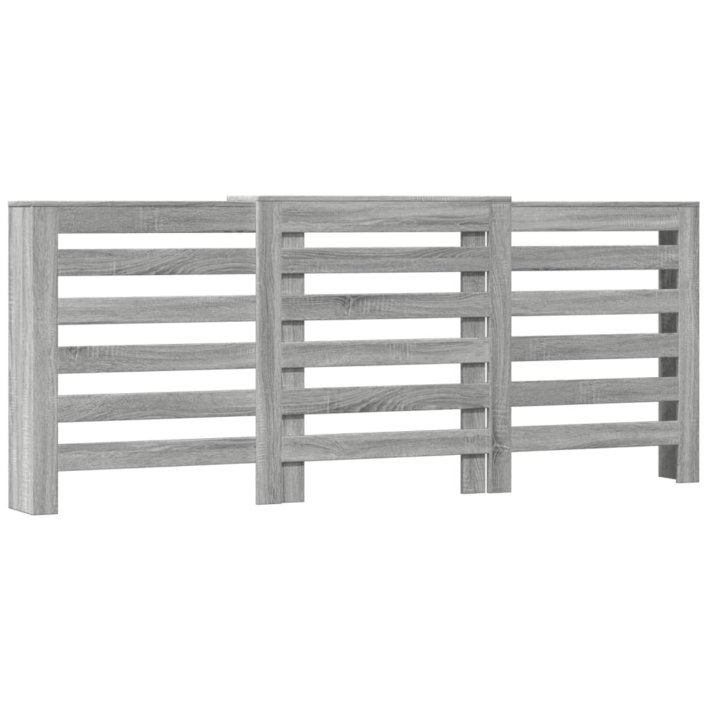 Radiator Cover Grey Sonoma 205x21,5x83,5 cm Engineered Wood