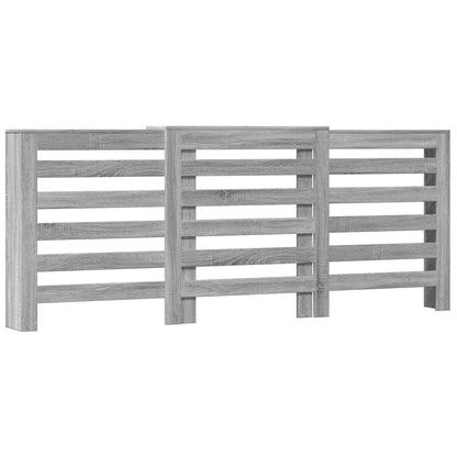 Radiator Cover Grey Sonoma 205x21,5x83,5 cm Engineered Wood
