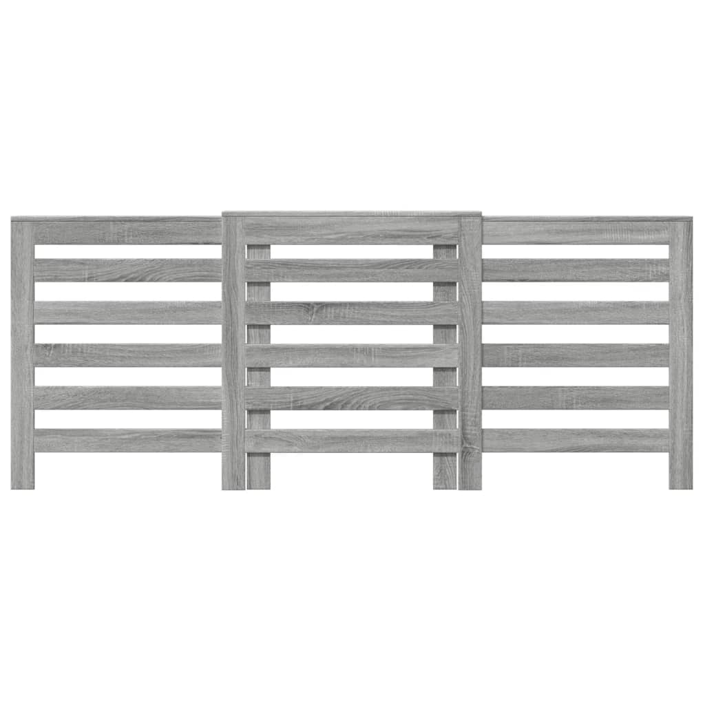 Radiator Cover Grey Sonoma 205x21,5x83,5 cm Engineered Wood