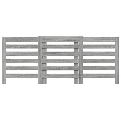 Radiator Cover Grey Sonoma 205x21,5x83,5 cm Engineered Wood