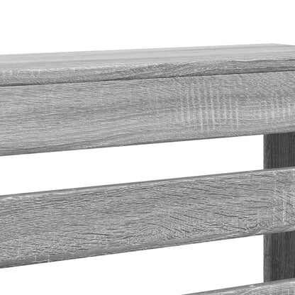 Radiator Cover Grey Sonoma 205x21,5x83,5 cm Engineered Wood