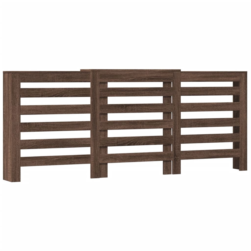Radiator Cover Brown Oak 205x21,5x83,5 cm Engineered Wood