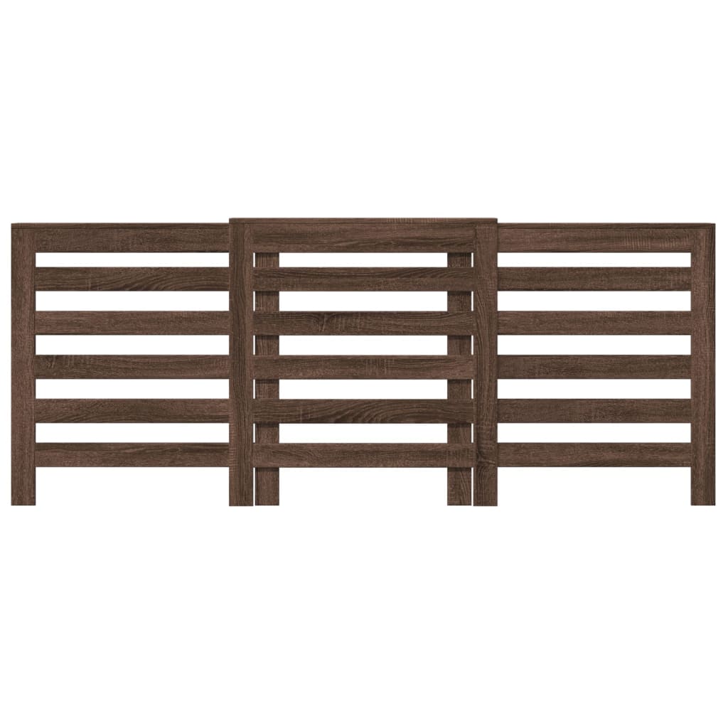 Radiator Cover Brown Oak 205x21,5x83,5 cm Engineered Wood