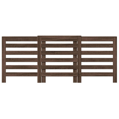 Radiator Cover Brown Oak 205x21,5x83,5 cm Engineered Wood