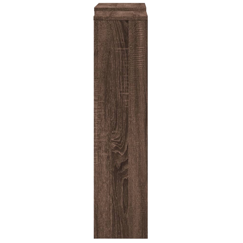 Radiator Cover Brown Oak 205x21,5x83,5 cm Engineered Wood
