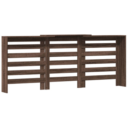 Radiator Cover Brown Oak 205x21,5x83,5 cm Engineered Wood
