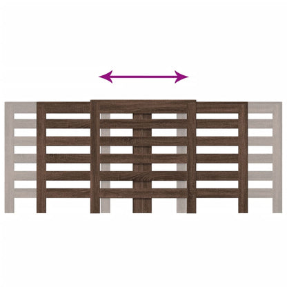 Radiator Cover Brown Oak 205x21,5x83,5 cm Engineered Wood