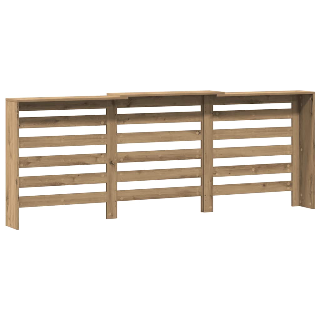 Radiator Cover Artisian Oak 205x21,5x83,5 cm Engineered Wood