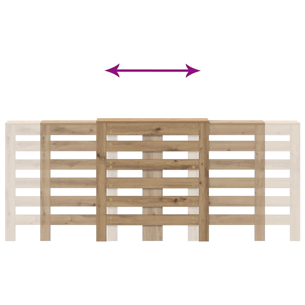 Radiator Cover Artisian Oak 205x21,5x83,5 cm Engineered Wood