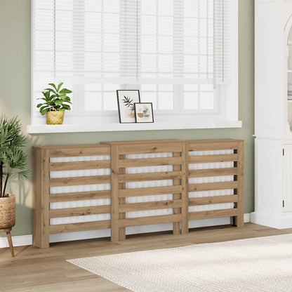 Radiator Cover Artisian Oak 205x21,5x83,5 cm Engineered Wood