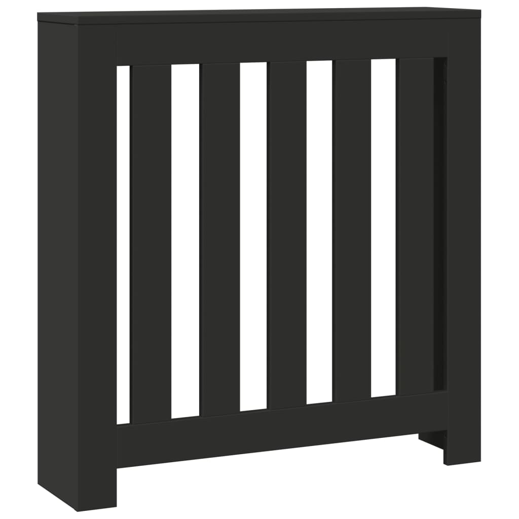 Radiator Cover Black 78x20x82 cm Engineered Wood