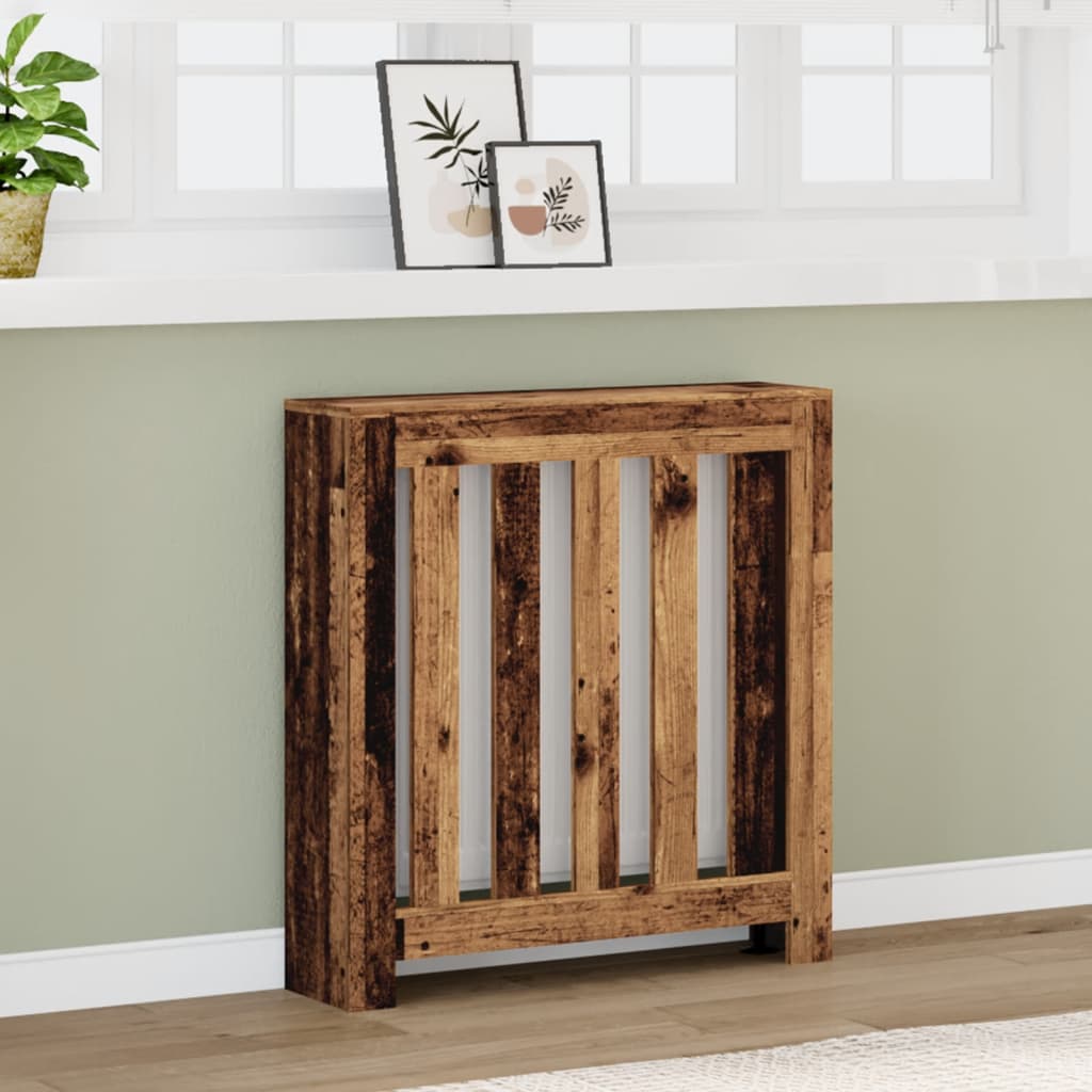 Radiator Cover Old Wood 78x20x82 cm Engineered Wood