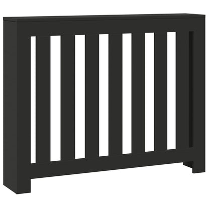Radiator Cover Black 104x20x82 cm Engineered Wood