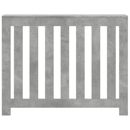 Radiator Cover Concrete Grey 104x20x82 cm Engineered Wood