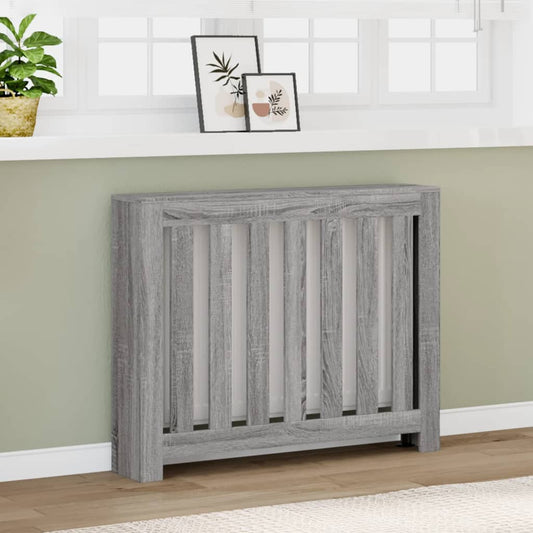 Radiator Cover Grey Sonoma 104 x 20 x 82 cm Engineered Wood