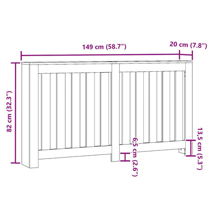 Radiator Cover Artisian Oak 149x20x82 cm Engineered Wood
