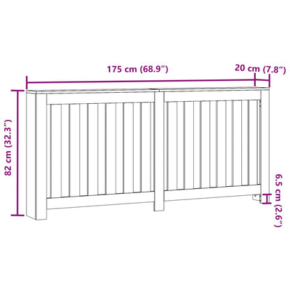 Radiator Cover White 175x20x82 cm Engineered Wood