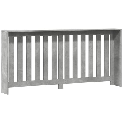 Radiator Cover Concrete Grey 175x20x82 cm Engineered Wood