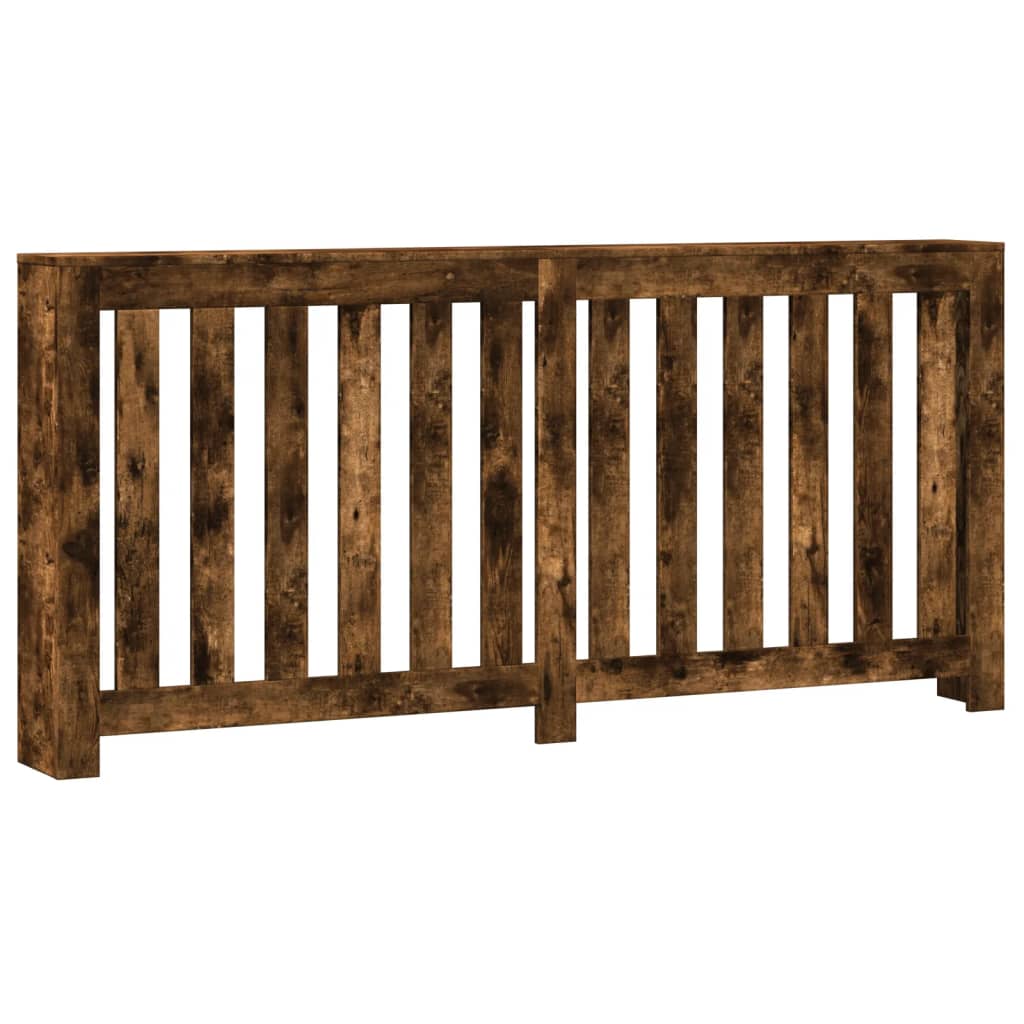 Radiator Cover Smoked Oak 175x20x82 cm Engineered Wood
