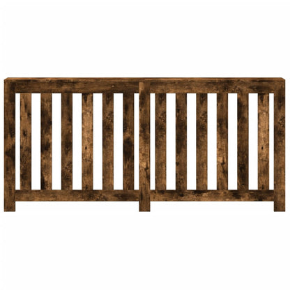 Radiator Cover Smoked Oak 175x20x82 cm Engineered Wood