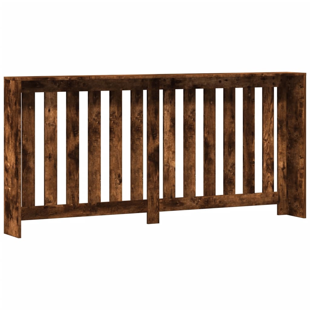 Radiator Cover Smoked Oak 175x20x82 cm Engineered Wood