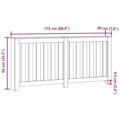 Radiator Cover Brown Oak 175x20x82 cm Engineered Wood